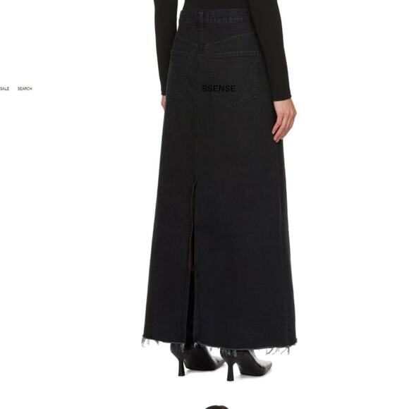 Agolde Hilla Black Denim Maxi 25 NWT - Picture 3 of 7